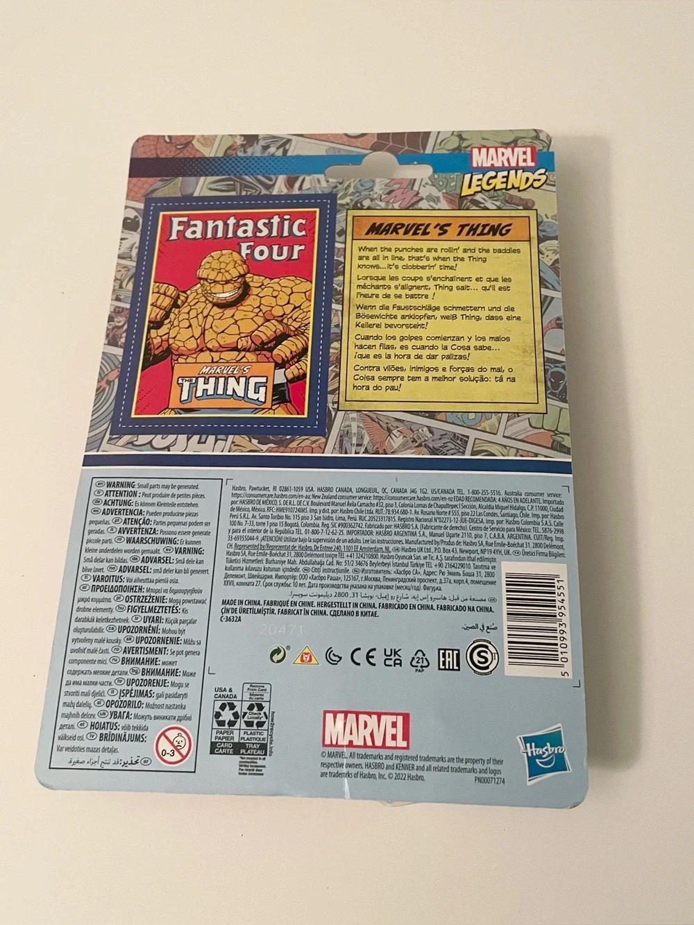 Marvel Legends Retro Fantastic Four The Thing 3.75" Action Figure Kenner - Picture 12 of 16